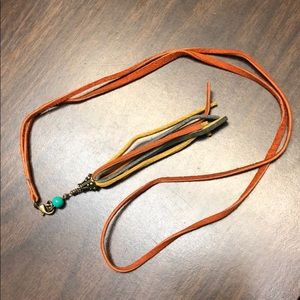 Handmade leather necklace